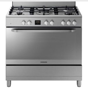 SAMSUNG Cooker 5 Gas, wide oven – Semi inox (NY90T5010SS)